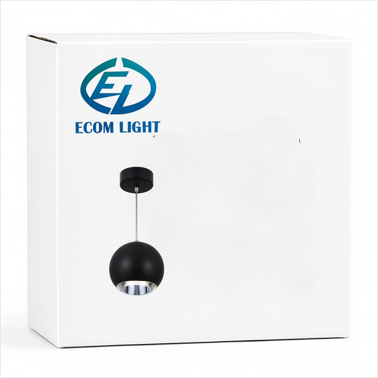 Modern Black Pendant Light | 7W GU10 4000K | Sand Black + Chrome