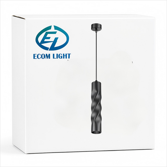 Spiral Pendant Light-Sand Black - Aluminium Body - 55×300mm-2Pack