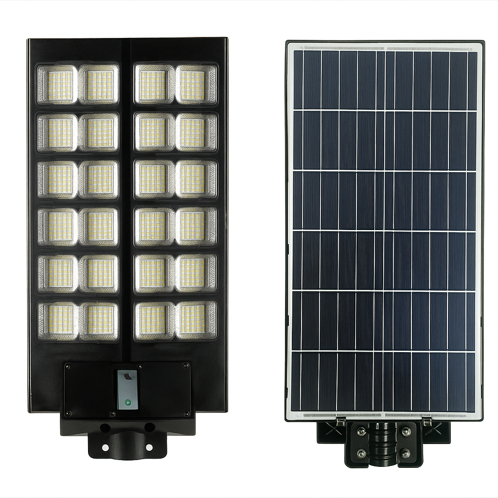 2000W Solar Street Lamp with Remote & Sensor - 2pcs