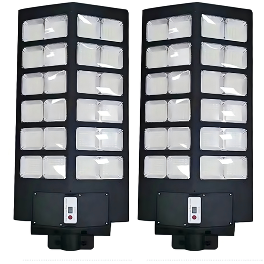 2000W Solar Street Lamp with Remote & Sensor - 2pcs