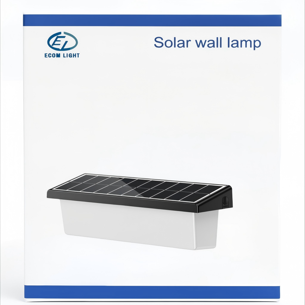 Solar LED Wall Light - Auto On at Night - 6000K Cool White