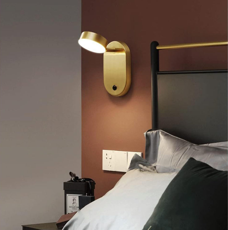 Ecomlight 7W LED Wall Light - 3-Color Dimming, Rotatable, With Switch