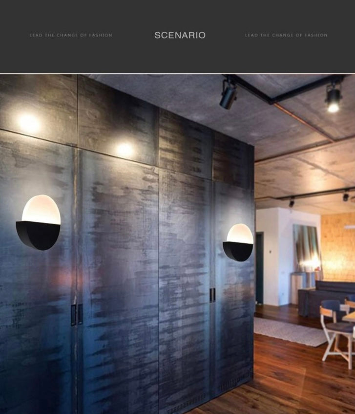 Modern Outdoor Wall Light - 3000K Warm White, Die-cast Aluminium - Black