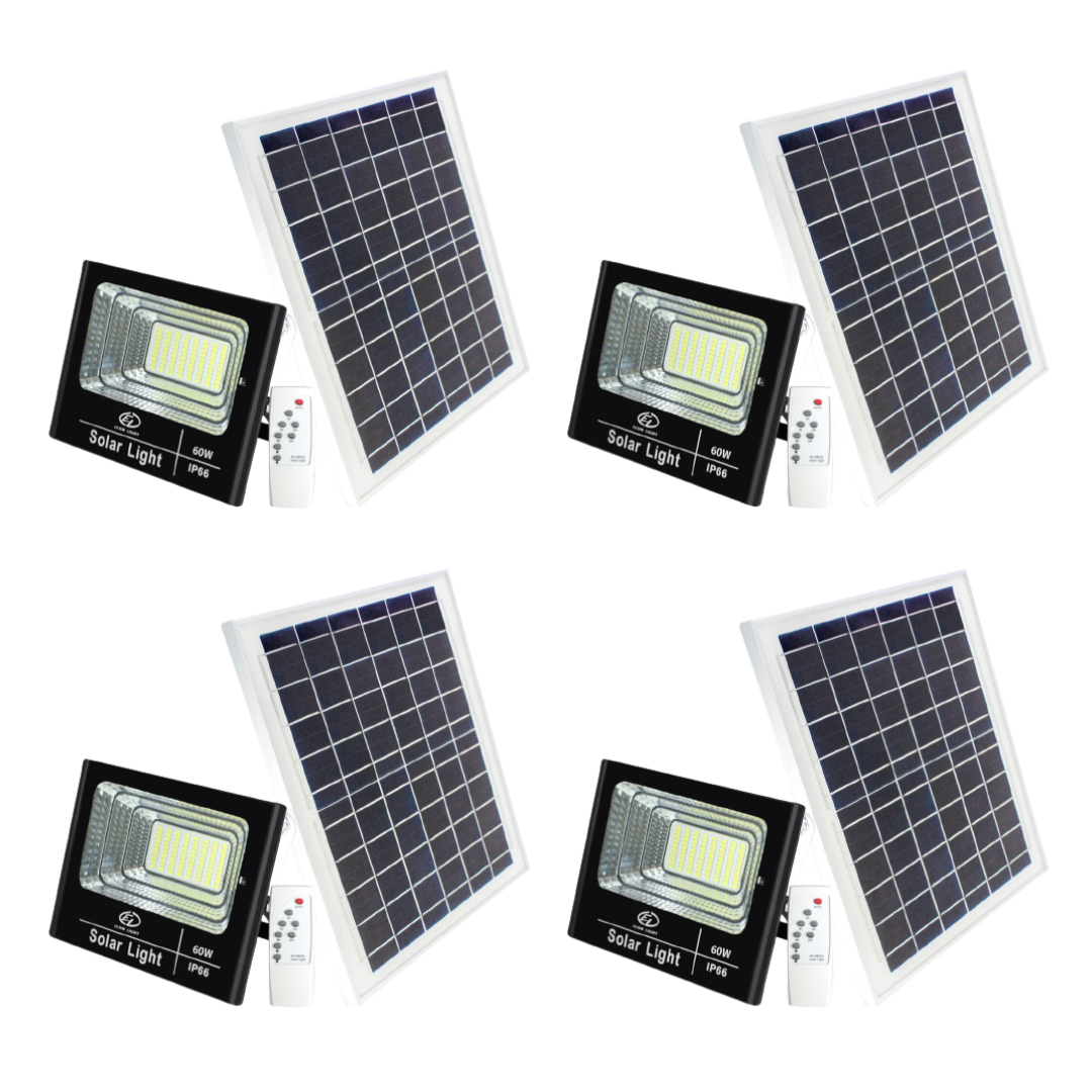 4 Pack Northern Series Solar Flood Spot Light 60W