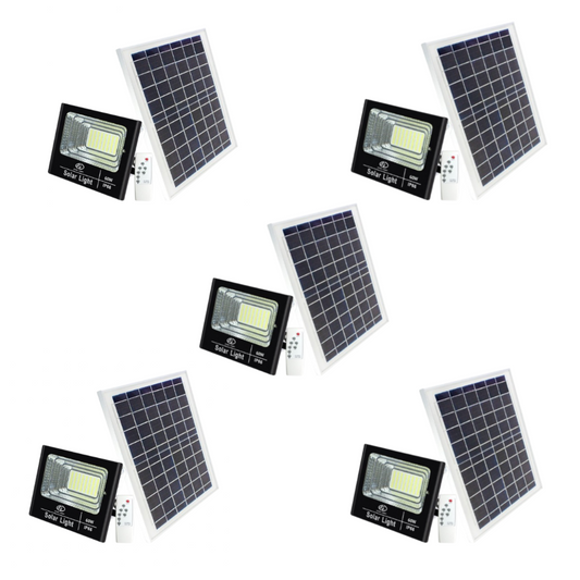 60W Solar Flood Spot Light, Northern Series - 5 x Pack