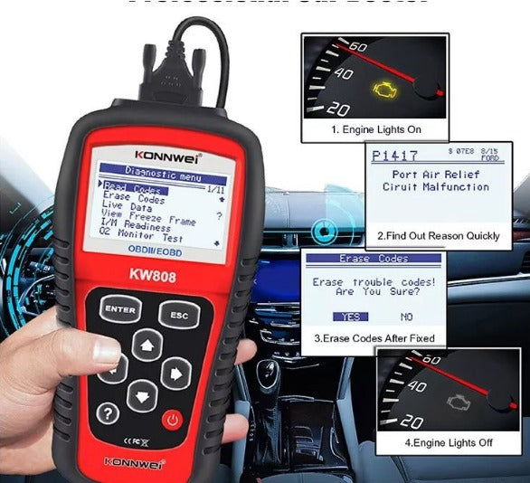 KW808 OBD2 EOBD Automotive Scanner Automotive