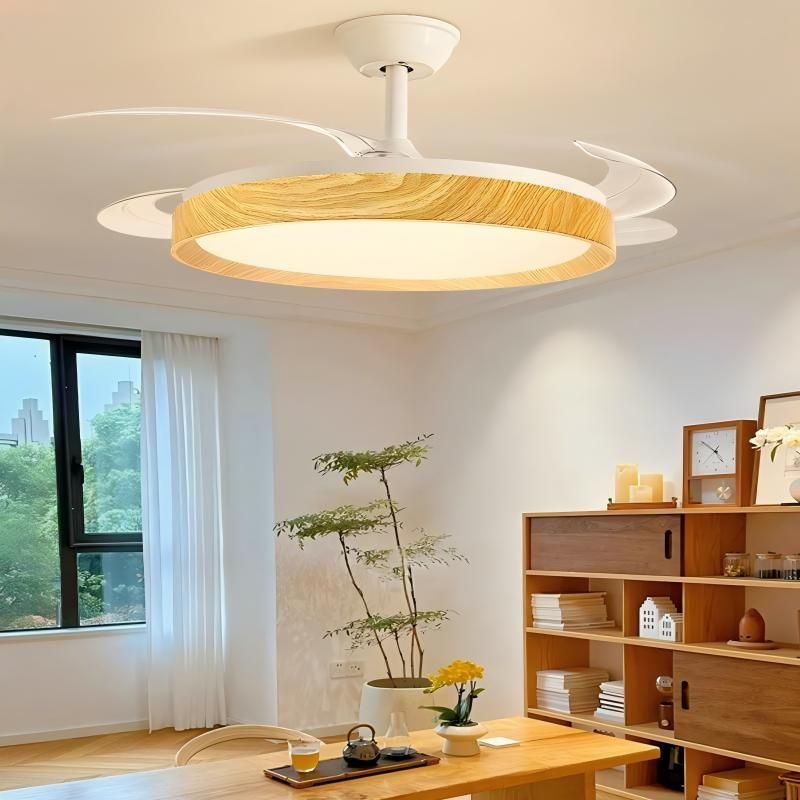 42" White Ceiling Fan Light with Remote - Quiet Motor, 36W, Modern Design