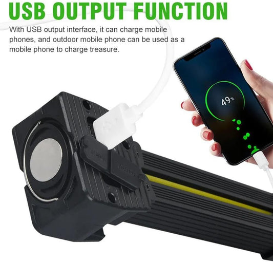 Rechargeable LED Work Light - Magnetic Base & COB Lamp