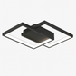 Sleek Black 45W LED Ceiling Light - Iron and Acrylic - 425x300mm