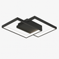 Sleek Black 45W LED Ceiling Light - Iron and Acrylic - 425x300mm