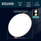 Round LED Ceiling Light Cool White - 8W