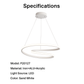 60W Spiral LED Pendant Light - Adjustable Height - 460mm