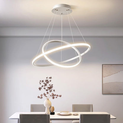 78W Twin Ring LED Pendant Light- Adjustable Height - 400mm+600mm