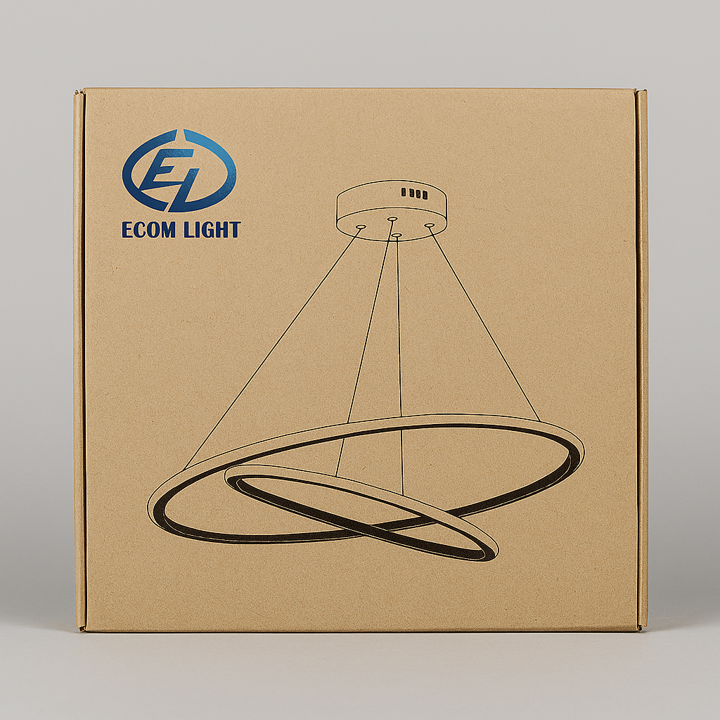 78W Twin Ring LED Pendant Light- Adjustable Height - 400mm+600mm