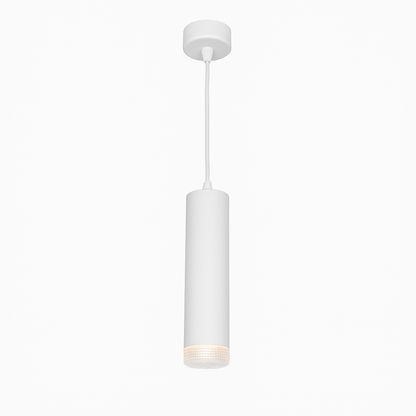 Modern Cylinder Pendant Light - GU10 - 55x245mm - White
