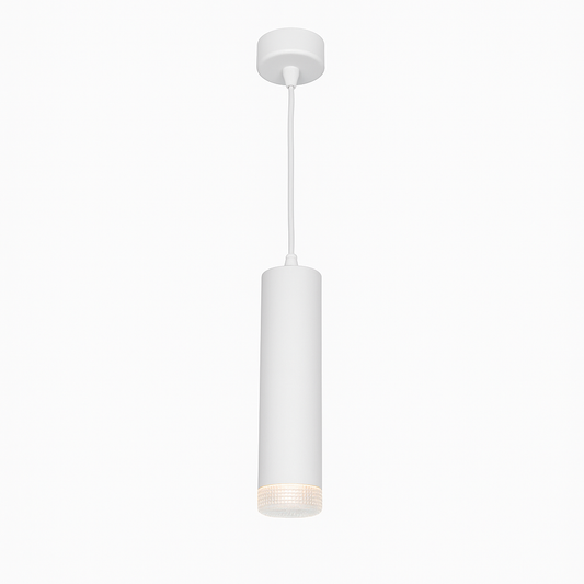 Modern Cylinder Pendant Light - GU10 - 55x245mm - White