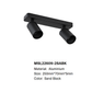 2 Pack Dual GU10 Aluminum Ceiling and Wall Spotlight - Sand Black