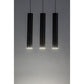 3-Head Modern Black Pendant Ceiling Light - Aluminum Design-2Pack