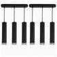3-Head Modern Black Pendant Ceiling Light - Aluminum Design-2Pack