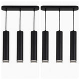 3-Head Modern Black Pendant Ceiling Light - Aluminum Design-2Pack