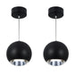 Modern Black Pendant Light |7W GU10 4000K | Sand Black -2Pack