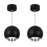 Modern Black Pendant Light |7W GU10 4000K | Sand Black -2Pack