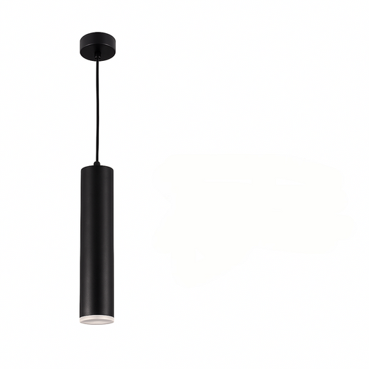Black Pendant Light - Slim GU10 Aluminum Cylinder Design