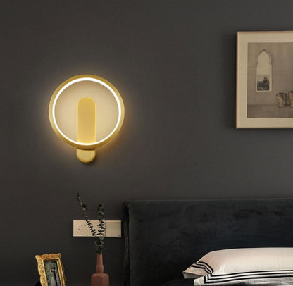 Ecomlight 11W LED Copper Wall Light - 3-Color Dimming Indoor Modern Sconce