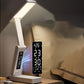 Foldable Desk Lamp with Power Bank Clock Display 3 Light Settings