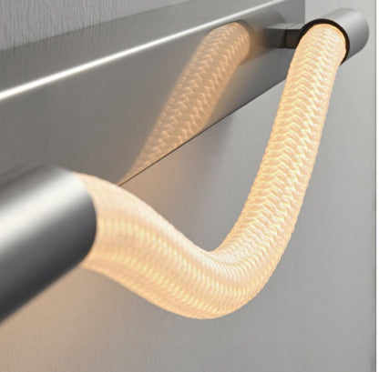 Ecomlight 7W Linear Curved LED Wall Light 4000K Warm Modern Sconce - 60cm