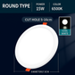 Round LED Ceiling Light Cool White - 15W