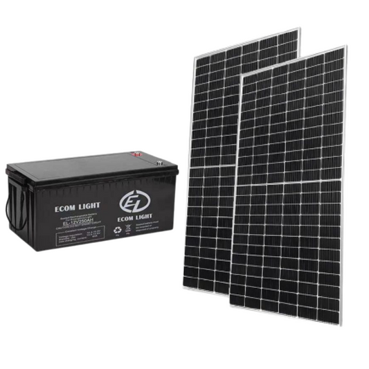 12V 250Ah Deep Cycle Solar Gel Battery and 250W Solar Panel - sets Combo