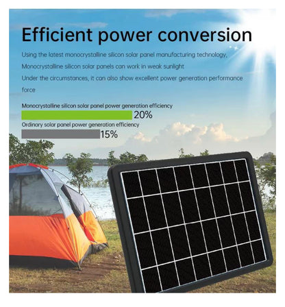 GD-120 15W Solar Panel Charging Station With USB Multi-Head Cable