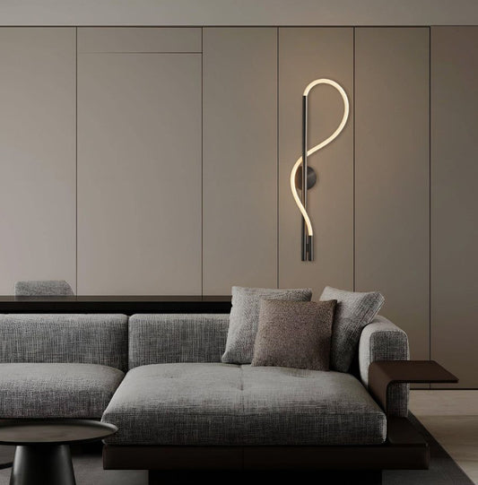 Ecomlight 10W Curved LED Wall Light 3000K Warm Indoor Sconce