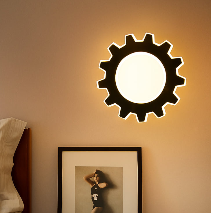 Ecomlight Gear-Shaped LED Wall Light - 7W - Iron + Acrylic -24cm