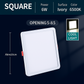 Square LED Ceiling Light - 6W - 6500K Cool White