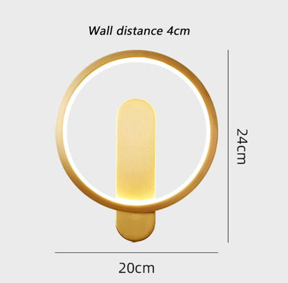 Ecomlight 11W LED Copper Wall Light - 3-Color Dimming Indoor Modern Sconce