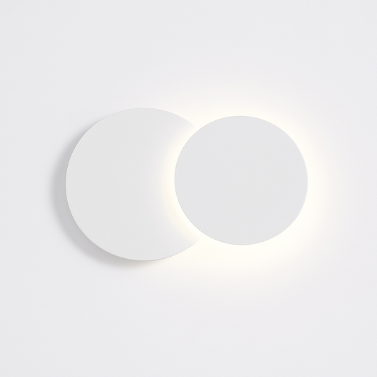 7W LED Rotatable Wall Lamp - White Round Metal Indoor Light