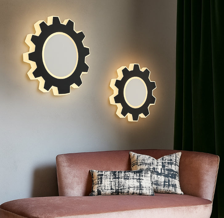 Ecomlight Gear-Shaped LED Wall Light - 7W - Iron + Acrylic -24cm
