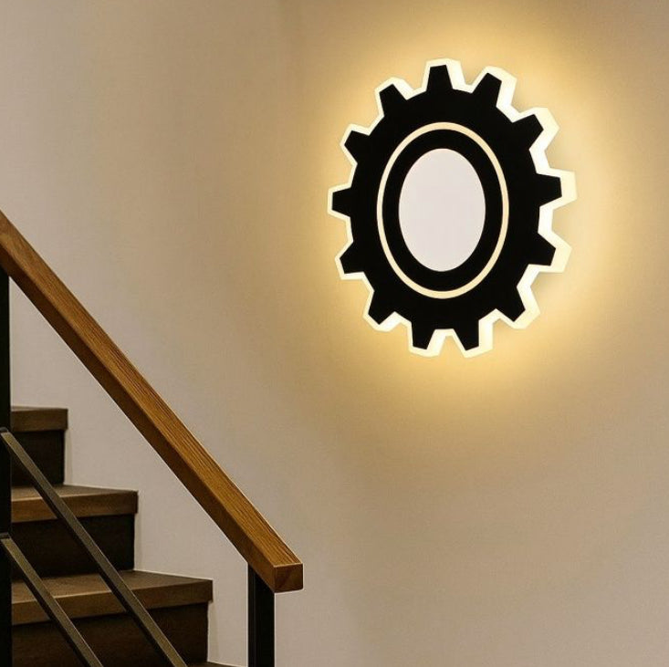 Ecomlight Gear-Shaped LED Wall Light - 7W - Iron + Acrylic -24cm