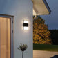 Modern Outdoor Wall Light - 3000K Warm White, Die-cast Aluminium - White
