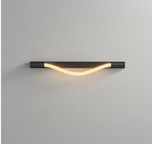 Ecomlight 7W Linear Curved LED Wall Light 4000K Warm Modern Sconce - 60cm
