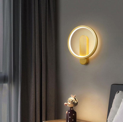 Ecomlight 11W LED Copper Wall Light - 3-Color Dimming Indoor Modern Sconce
