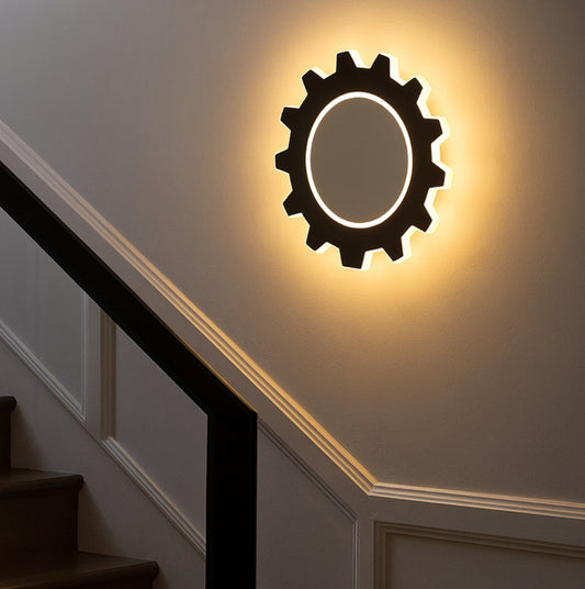 Ecomlight Gear-Shaped LED Wall Light - 7W - Iron + Acrylic -24cm