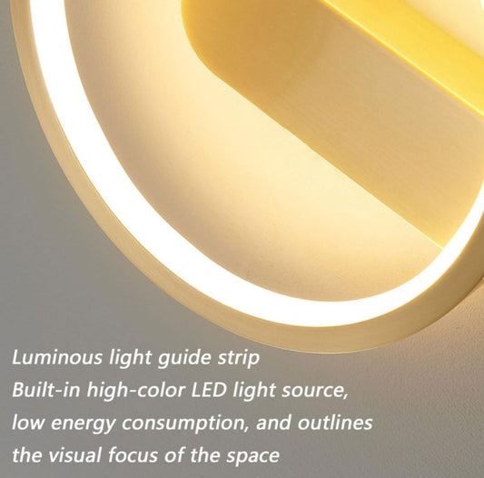 Ecomlight 11W LED Copper Wall Light - 3-Color Dimming Indoor Modern Sconce