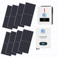 8,2KW Hybrid Solar Inverter, LiFePO4 51.2V 150Ah Battery with 8 x 550W Solar Panels - Inverter Combo