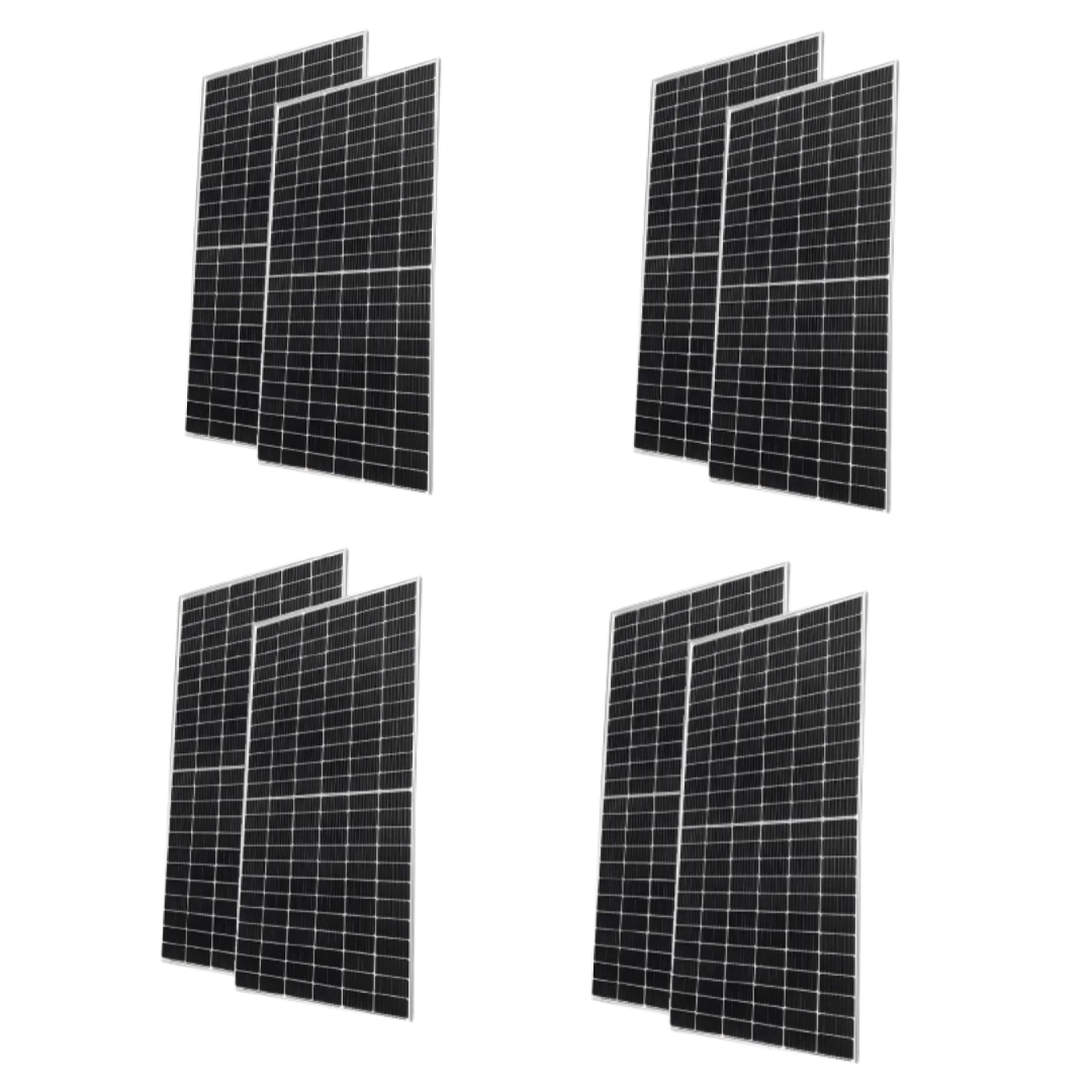8,2KW Hybrid Solar Inverter, LiFePO4 51.2V 150Ah Battery with 8 x 550W Solar Panels - Inverter Combo