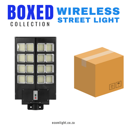 800W Wireless Solar LED Street Light with Sensor and Remote- 5pcs, 1 box