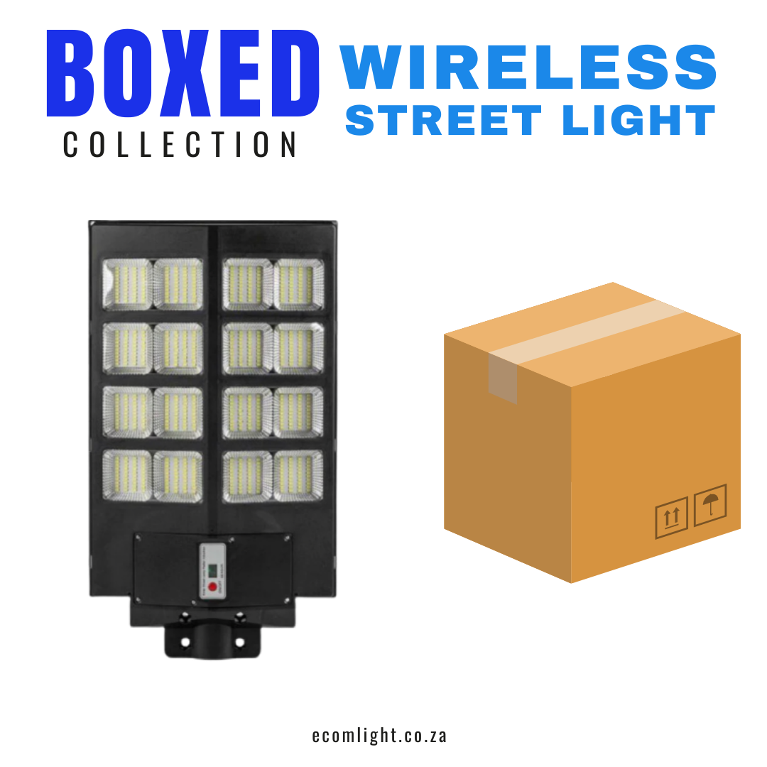 1000W Wireless Solar LED Street Light with Sensor and Remote- 4pcs, 1 Box