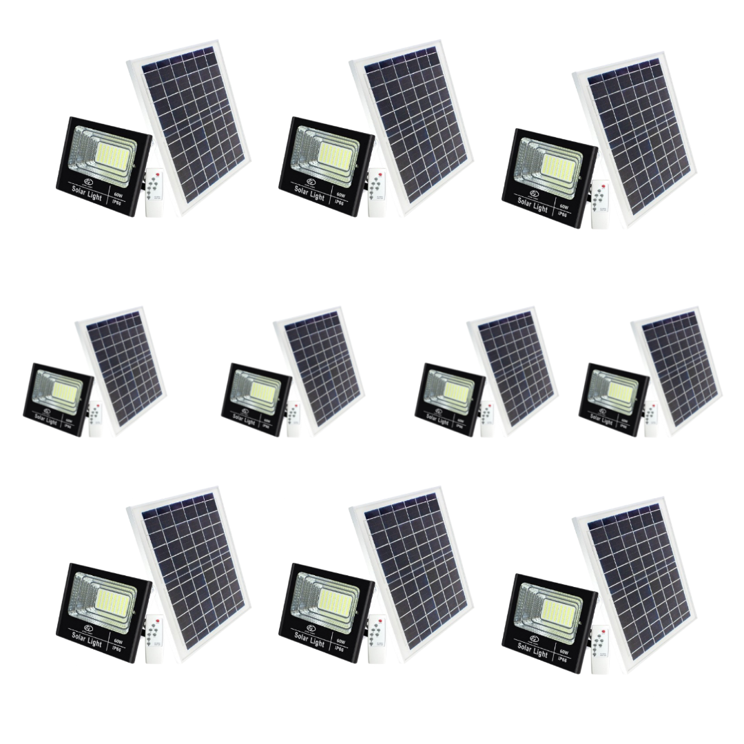 60W Solar Flood Spot Light, Northern Series - 10 x Pack